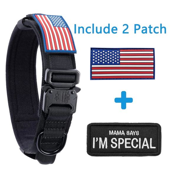 Dog collar size small US American Flag national emblem & Mama Says I'm Special - Picture 2 of 9
